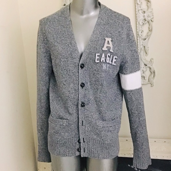 VINTAGE American Eagle Varsity Cardigan Sweater - Picture 7 of 9